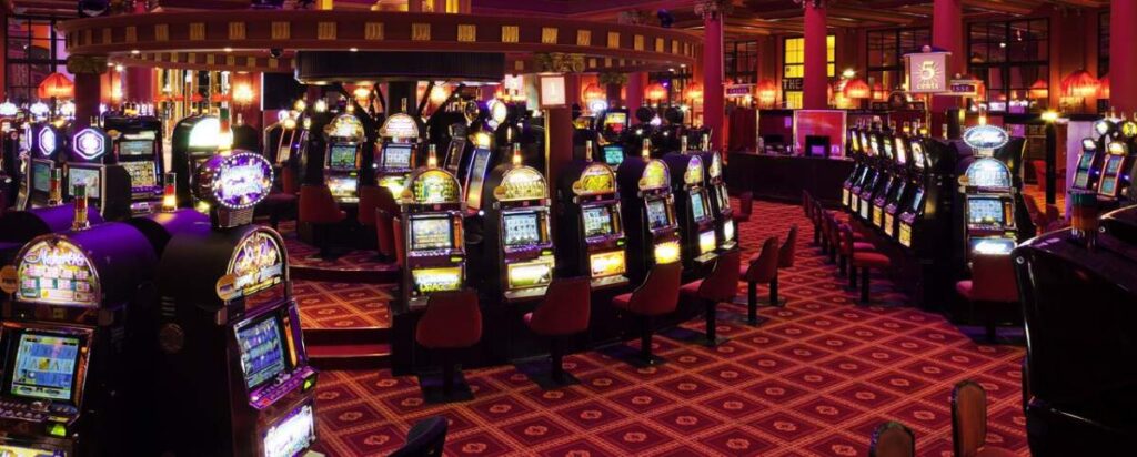 Slot machines and other games available at the Casino Barrière of Deauville