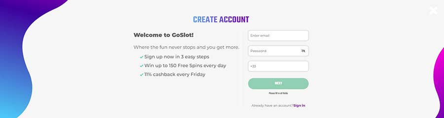 GoSlot account