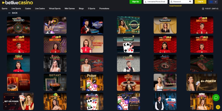 Betlive live casino