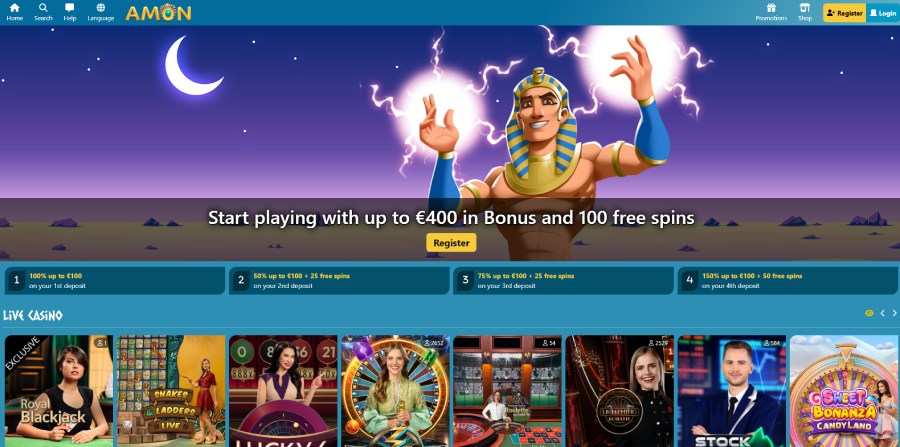 Home page Amon Casino