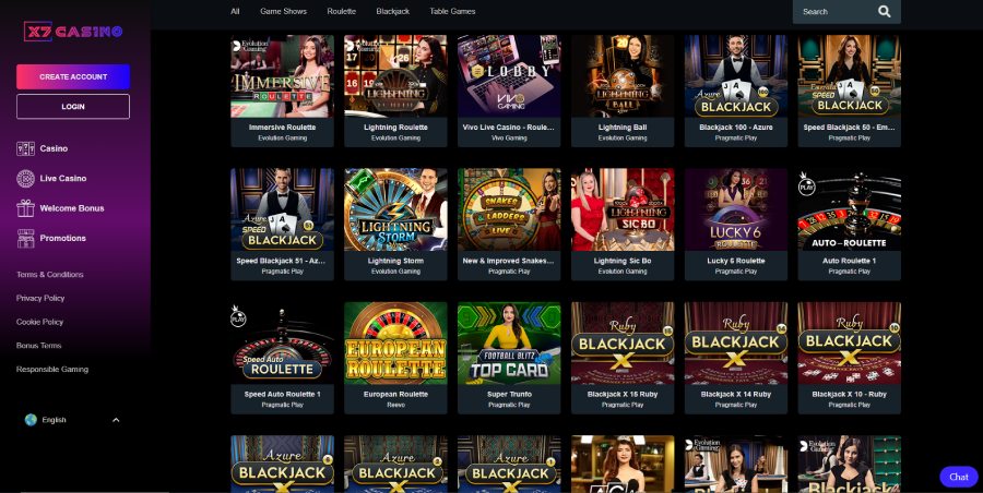 Live Casino X7 Casino