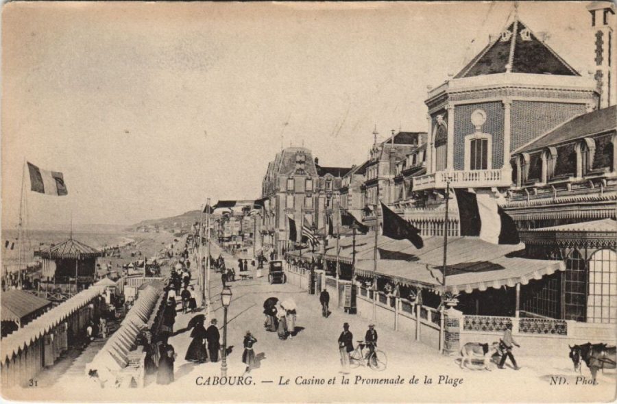 Vintage Postcard of the Promenade and the Casino of Cabourg